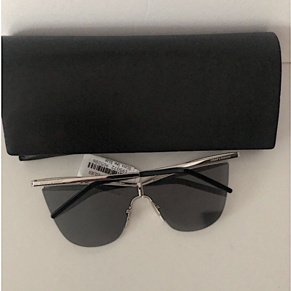 Saint Laurent Silver Mirror Lens Cat-Eye SL 249 Sunglasses - Picture 8 of 14